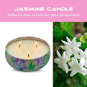 img 3 attached to 🕯️ MODREA Jasmine Scented Candle for Home | Natural Soy Wax Aromatherapy Travel Tin Candle | Women, Stress Relief, Relaxation | Strong Fragrance, SEO-Enhanced