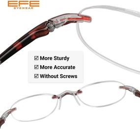 img 1 attached to 👓 EFE Reading Glasses: 3 Pack Mix Color Blue Light Blocking Eyeglasses for Women - Lightweight Anti-Eyestrain Protection