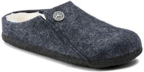 img 4 attached to BIRKENSTOCK Zermatt Plaid Wool Shearling Boys' Clogs & Mules: Warm and Stylish Footwear