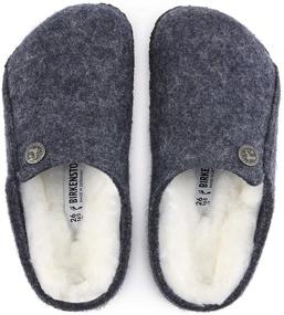 img 2 attached to BIRKENSTOCK Zermatt Plaid Wool Shearling Boys' Clogs & Mules: Warm and Stylish Footwear