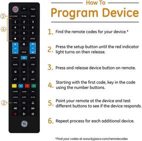 img 1 attached to 📱 GE Samsung Replacement Remote: Universal Control for Roku, Apple TV, Smart TV & More - 4 Device, Black 44235