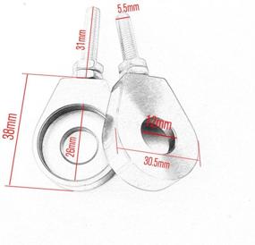 img 2 attached to 🔧 Sthus 2 шт. 12 мм цепной натяжитель регуляторы для мотоцикла Honda XR CRF 50 70 - Красный