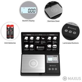 img 1 attached to 🔍 MAXUS Elite Precision Pocket Scale: Digital Grams, Herbs, Jewelry, and Food - Travel Ready, Backlit LCD, Stainless Steel