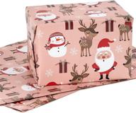🎁 maypluss wrapping paper sheet - folded flat - 3 sheets - christmas design - 22.6 sq. ft. total coverage - 27.5" x 39.4" per sheet logo