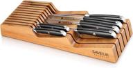 🔪 saveur selects german steel forged 6-piece knife set with bamboo in-drawer storage knife block - model 1026306 logo