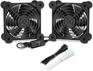 quiet dual 120mm usb fan with multi-speed controller and high performance cooling, includes 500pcs 4 inch self-locking plastic zip and nylon cable tie kit by simple deluxe logo