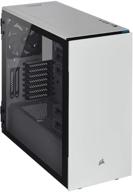 corair carbide 678c: low noise tempered glass atx case in stylish white logo