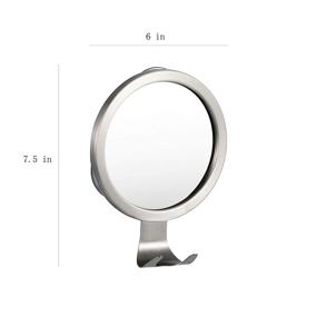 img 3 attached to 🚿 Ettori Fogless Shower Mirror with Razor Holder - Powerful Suction for Optimal Shaving Experience