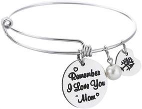 img 3 attached to 🎁 M MOOHAM Mother's Day Bracelet for Mom Grandma, Engraved Quote Bracelet from Daughter Son, Grandmother Granddaughter Gift, Christmas Birthday Present for Mom