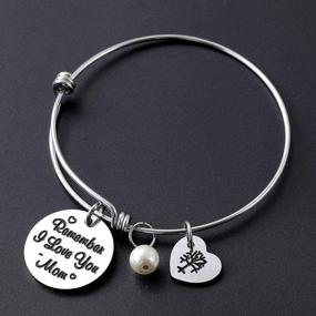 img 2 attached to 🎁 M MOOHAM Mother's Day Bracelet for Mom Grandma, Engraved Quote Bracelet from Daughter Son, Grandmother Granddaughter Gift, Christmas Birthday Present for Mom