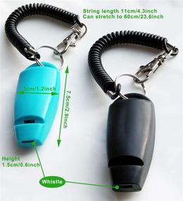 img 1 attached to 🐾 Enhance Your Pet Training: HoAoOo Pet Training Clicker Whistle with Wrist Strap - Black + Blue Dog Training Clickers