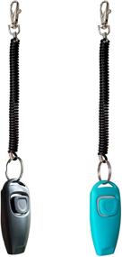 img 2 attached to 🐾 Enhance Your Pet Training: HoAoOo Pet Training Clicker Whistle with Wrist Strap - Black + Blue Dog Training Clickers