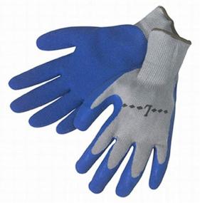 img 1 attached to 🧤 12-Pack Liberty A-Grip Large Gray Latex Dipped Textured Palm Coated Plain Knit Gloves