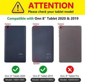 img 3 attached to 📱 Fintie Case for Onn. 8" Tablet 2020 & 2019, Premium Vegan Leather Folio Protective Stand Cover