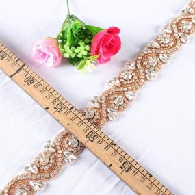 img 1 attached to Wedding Belt Rhinestone Applique Crystal Women's Accessories