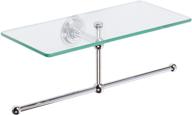 🛁 ginger 2636t/pc tray: polished chrome glass shelf with towel bar – an elegant bathroom organizer logo