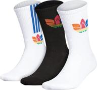 🧦 stylish & comfortable: adidas originals men's mixed graphics cushioned crew socks (3-pair) logo