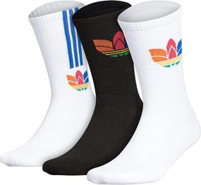 img 4 attached to 🧦 Stylish & Comfortable: adidas Originals Men's Mixed Graphics Cushioned Crew Socks (3-Pair)