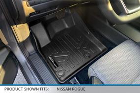 img 3 attached to 🚗 Enhance Your Nissan Rogue's Interior with SMARTLINER SA0540/B0540 Custom Fit All Weather Black Floor Mat Liner Set - Perfect for 2021 Models (Excludes Sport Models)