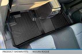 img 1 attached to 🚗 Enhance Your Nissan Rogue's Interior with SMARTLINER SA0540/B0540 Custom Fit All Weather Black Floor Mat Liner Set - Perfect for 2021 Models (Excludes Sport Models)
