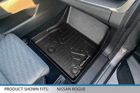 img 2 attached to 🚗 Enhance Your Nissan Rogue's Interior with SMARTLINER SA0540/B0540 Custom Fit All Weather Black Floor Mat Liner Set - Perfect for 2021 Models (Excludes Sport Models)