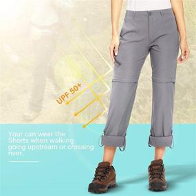 img 3 attached to 👖 Women's Quick Dry Convertible Hiking Pants: Lightweight, Stretchy, Zip Off for Outdoor Adventures - UPF 40, Ideal for Fishing, Safari, Travel, and Camping