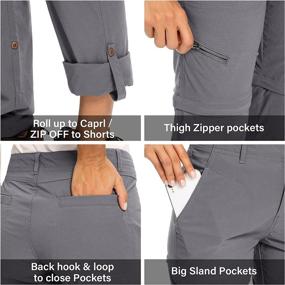 img 1 attached to 👖 Women's Quick Dry Convertible Hiking Pants: Lightweight, Stretchy, Zip Off for Outdoor Adventures - UPF 40, Ideal for Fishing, Safari, Travel, and Camping