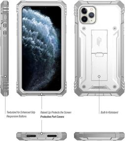 img 3 attached to 📱 Poetic iPhone 11 Pro Max Rugged Case with Kickstand - Full-Body Shockproof Protective Cover, White