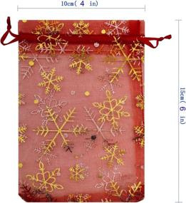 img 1 attached to Christmas Snowflake Organza Drawstring Bags for Retail Use - Ankirol Retail Store Fixtures & Equipment