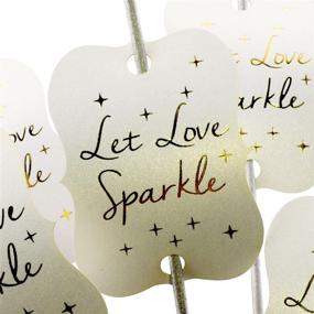 img 1 attached to 💫 Sparkling Little Violin Wedding Tags by Summer-Ray: Enhance Your Special Day with Shimmering White Gold Foil and Hot Stamping - Let Love Sparkle!