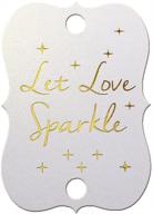 💫 sparkling little violin wedding tags by summer-ray: enhance your special day with shimmering white gold foil and hot stamping - let love sparkle! logo