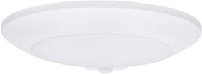 img 2 attached to 💡 Maxxima 6 in. Round Motion Sensor LED Ceiling Mount Light Fixture - 3000K Warm White - 600 Lumens: Perfect Closet Lighting Solution