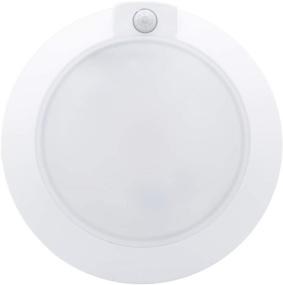 img 3 attached to 💡 Maxxima 6 in. Round Motion Sensor LED Ceiling Mount Light Fixture - 3000K Warm White - 600 Lumens: Perfect Closet Lighting Solution