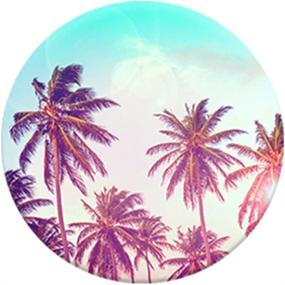 img 2 attached to 🌴 PopSockets: Складная ручка и подставка для мобильных устройств - Пальмовые деревья