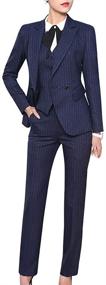 img 4 attached to 👩 LISUEYNE Women's Business Suit Set - Three-Piece Office Lady Blazer with Skirt/Pant, Vest, and Jacket for Work