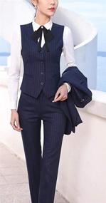 img 1 attached to 👩 LISUEYNE Women's Business Suit Set - Three-Piece Office Lady Blazer with Skirt/Pant, Vest, and Jacket for Work