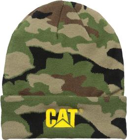 img 1 attached to Caterpillar Men's Trademark Cuff Beanie: Dynamic Winter Headwear for Style and Protection