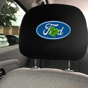 img 2 attached to BoJie Car 2 Pcs For-D Car Truck SUV Van Auto Seat Fabric Headrest Covers Set For For-D