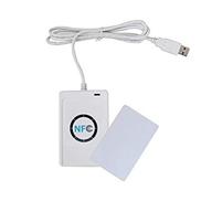 🔍 etekjoy acr122u nfc rfid 13.56mhz contactless smart card reader writer with usb cable, software development kit (sdk), and 5x writable ic card (no additional software needed) logo