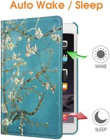 img 3 attached to Fintie Rotating Case for iPad Mini 3/2/1 - 360° Rotating Stand Cover with Auto Sleep/Wake, Blossom
