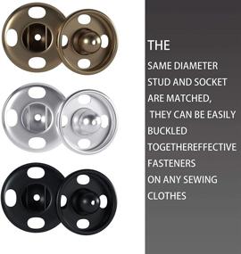 img 1 attached to 🔒 Meikeer Silvery Clothing Buttons: Enhanced Fastener for Stylish and Secure Attire