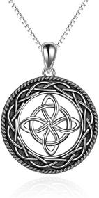 img 4 attached to 💍 Sterling Silver Celtic Love Knot Necklace - Vintage Triquetra Irish Celtic Love Heart Pendant Jewelry for Women and Girls (Celtic Necklace)