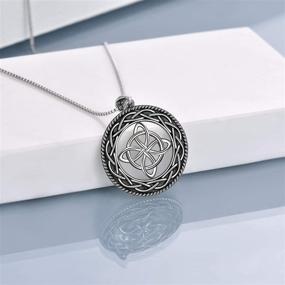 img 2 attached to 💍 Sterling Silver Celtic Love Knot Necklace - Vintage Triquetra Irish Celtic Love Heart Pendant Jewelry for Women and Girls (Celtic Necklace)