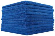 🧼 the rag company edgeless 365 microfiber towels - premium 70/30 blend: perfect for professional polishing, wax removal, and auto detailing - 10-pack in royal blue, 16x16 inches, 365gsm logo