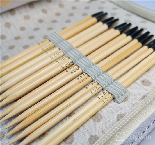 img 1 attached to 🎋 BetyBedy 36PCS Bamboo Knitting Needles Set - Single Pointed, 9 Inches Length - Ideal Knitting Crochet Supplies for Handmade Beginners (Includes 18 Sizes: 2.0mm-10.0mm) review by Eddie Timbeross