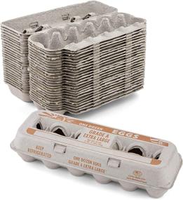 img 4 attached to 🥚 MT Products Printed Natural Pulp Egg Cartons - 1 Dozen Extra Large, Strong & Sturdy - Ideal for Storing Extra Eggs (25 Cartons)