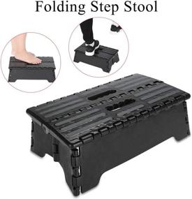 img 2 attached to 🪜 Portable Folding Step Stool for Elderly, Pregnant, and Kids - Sturdy and Versatile - Ideal for Kitchen, Bathroom, Caravan, Travel Use