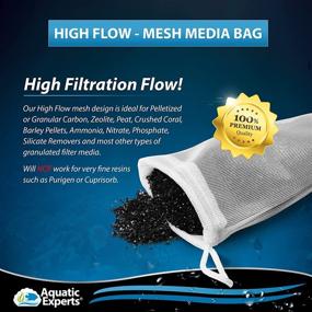 img 3 attached to 🐠 Aquarium Mesh Media Filter Bags with Drawstrings for High Flow Activated Carbon Filtration - Reusable Charcoal Bag for Fresh or Saltwater Fish Tanks