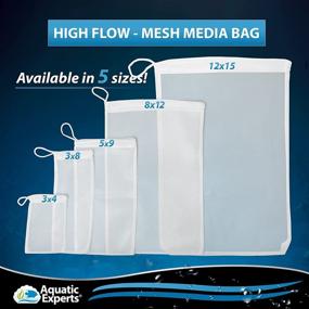 img 1 attached to 🐠 Aquarium Mesh Media Filter Bags with Drawstrings for High Flow Activated Carbon Filtration - Reusable Charcoal Bag for Fresh or Saltwater Fish Tanks