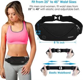 img 1 attached to 🏃 Stay Hands-Free and Hydrated with the PONRAY Running Belt Fanny Pack for iPhone Xs Max 8 7 Plus - Water Resistant, Adjustable Waist Pack for Women and Men Jogging, Hiking, and Fitness - Dual Pocket Design